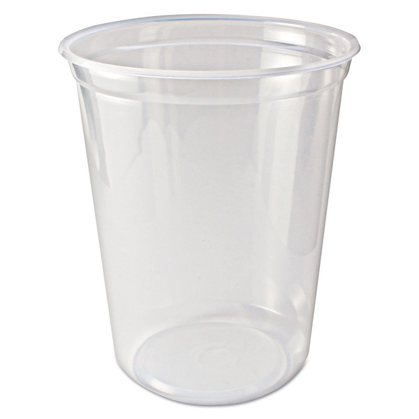 Fabrikal PK32T 32 oz. Clear Round Pro-Kal Microwavable Deli Container - 500 per Case