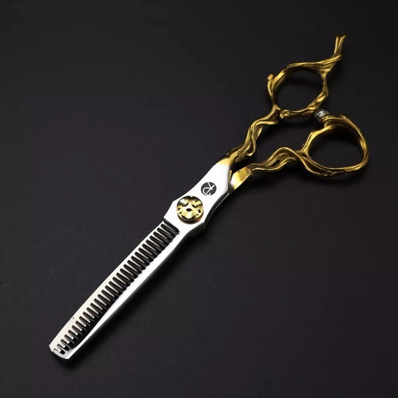 Remmar Co Set 2 Tijeras 6 Pulgadas Estilista Barbero Dorado