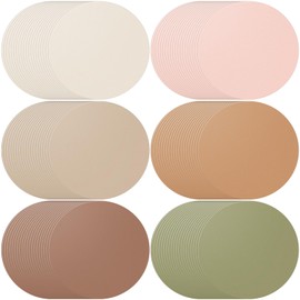 Gandeer 120 Pcs Boho Brown Disposable Paper Placemats Colorful Round Paper Table Place Mats for Baby Shower Bridal Shower Wedding Birthday Pride Party Supplies Home Dinning Decor