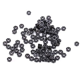 Hex Nuts, Pack of 100 Din934 M2-M5 Black Galvanised Carbon Steel Metric Thread Hex Nuts Common in Household and Office Appliances as well as (M2)