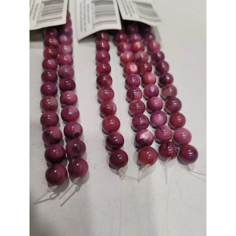 Unbranded Purple Shell Round Beads 8mm #94063