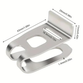 6 Stück Gürtelclip, Hochwertige Ersatz-Gürtelclip-Haken aus Edelstahl, Universelle Akkuschrauber Halterung für Modelle wie XFD01, XFD07D, DTD144, DTD144Z & DHP481, Robuste Aufbewahrungslösung