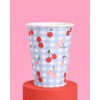 xo, Fetti Cherry Blue Gingham Paper Cups - 12 oz,