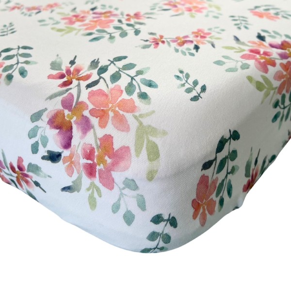 The Gilded Bird Organic Cotton Fitted Cot/Cotbed Sheet, Fits 120cm