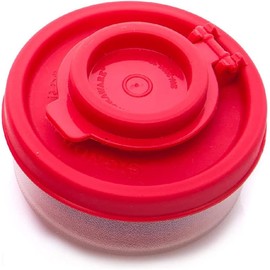 1Pc Red Small Salt And Pepper Shakers For On The Go - Mini Shaker Set For Salt And Pepper With Lid To Take With You - Perfect For Travel, Camping And To-Go - Lockable - 40G