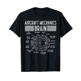 Aircraft Mechanics Brain Fun Airplane Maintenance Men Women T-Shirt