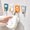 JruiZhp Cute Coat Hooks Mixed Color Self Adhesive Owl Hook,