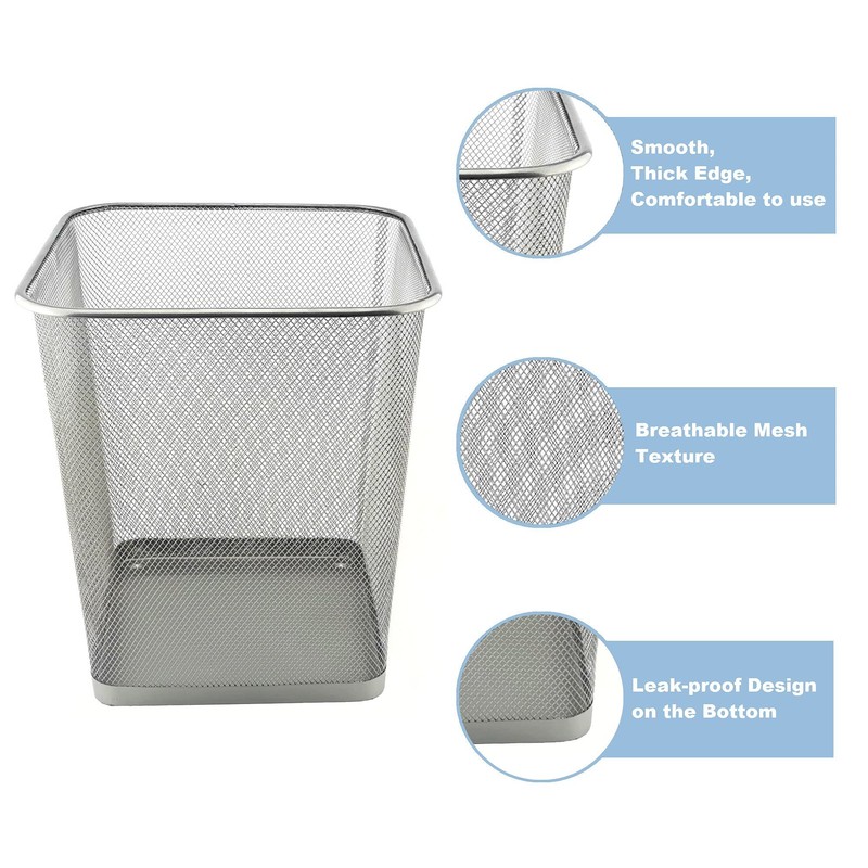 D.RECT Metal Bin Mesh 18L - Bedroom Bin, Trash Can,