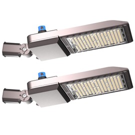 ACOHOOK 240W LED Parking Lot Area Lights 36000Lm(150LM/W) 5000K Adjustable Slip Fit Mount Parking Lot Light Smart Photocell IP65 Waterproof LED Pole Light(6KV SPD)-ETL Listed 7Yrs Warranty-2Pack