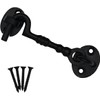 4 Inch Black Cabin Hook & Eye Latch – Traditional