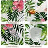 TTQYFNM 54x108inches Hawaiian Tablecloth Green Palm Leaves Tropical Flowers Rectangle