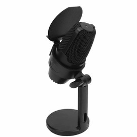 Gaming Microphone, USB PC Noise Cancellation Condenser Mic with Quick Mute for Gaming, Streaming Podcasts Videos Twitch, YouTube, Discord (Black)