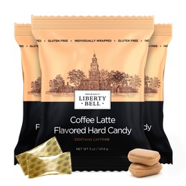 Liberty Bell Coffee Latte Flavored Caffeinated Individually Wrapped Hard Candy, 5 Ounce Bag (3 Count)