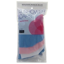 Siris 3 Shower Caps Assorted Colors (2 Pack)