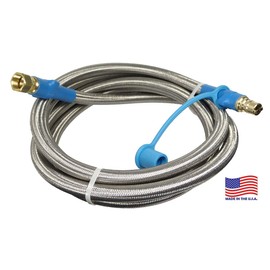 M.B. Sturgis Inc. 3/8" ID Stainless Steel Overbraid Quick Disconnect Gas Connector (6 Feet)