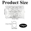 36Pcs Plastic Shower Curtain Rings White Shower Curtain Hooks for