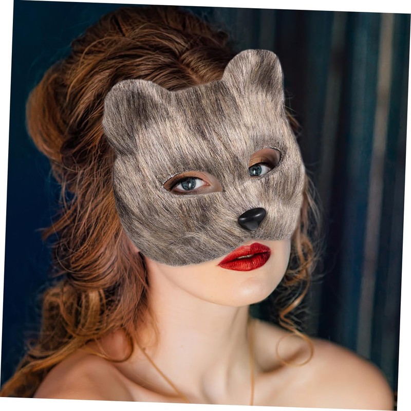 WOONEKY Realistic Fox Masks Animal Masks Cosplay for Men Women