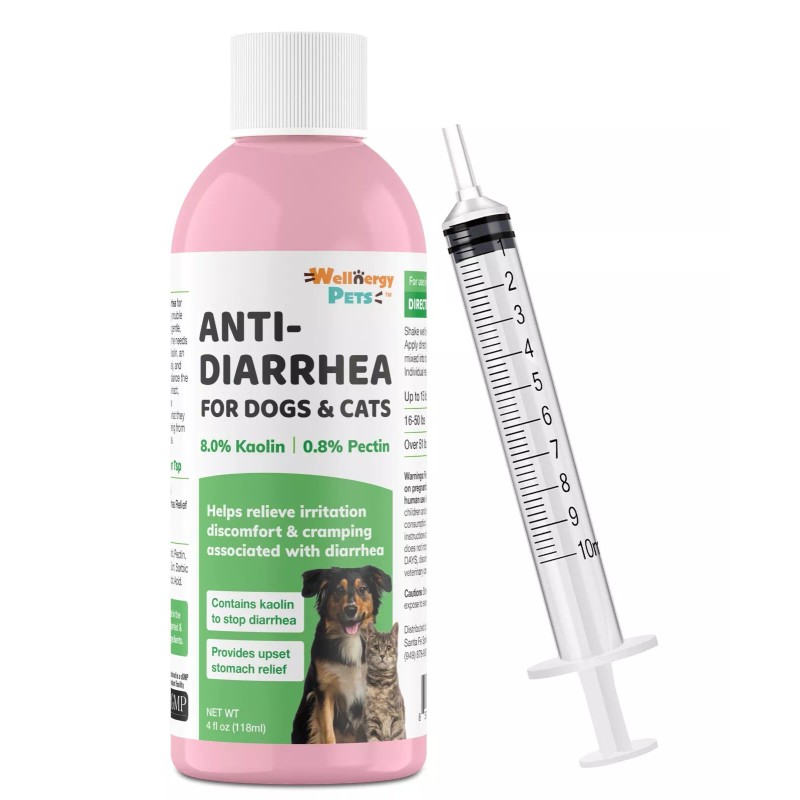 Wellnergy Pets Anti-Diarrhea for Dogs & Cats, Medication with Pectin