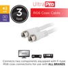 UltraPro RG6 Coaxial Cable 3ft. White, F-Type Connectors, Double Shielded