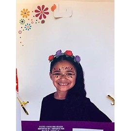 Green Flower Crown Headband with Facial Jewels, Beauty Department - 1 Headband