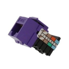 Leviton 41108-RP5 Category 5 QuickPort Connector, CAT 5, Purple