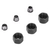 6Pcs Router Collet Adapter Carbon Steel 6mm 6.35mm 8mm Set