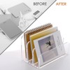 NISHZHU Vertical Letter Holder, File Sorter, Acrylic Desk Organiser, Letter