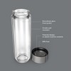 EVER VESSEL Glass Multi Tea Infuser Bottle 14oz - Double