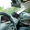 YGMONER White Fuzzy Dice for Car Rear View Mirror, Pair