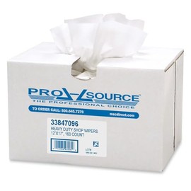 PRO SOURCE Heavy-Duty Spunlace Shop Wipers: Dispenser Box of 160 Sheets