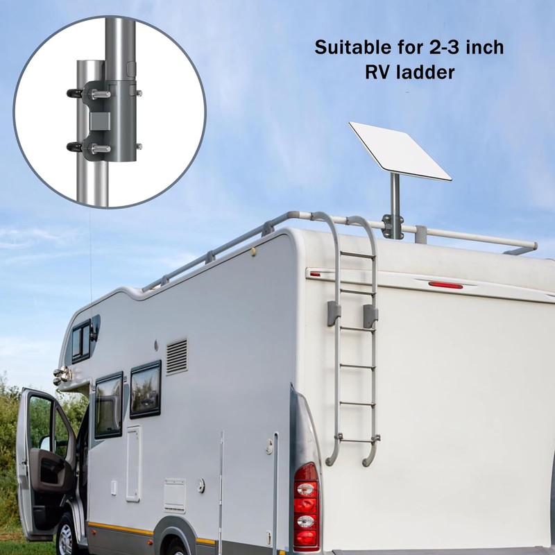 Guolich Starlink Bracket, Universal Mast Clamp Antenna Mast Tube for