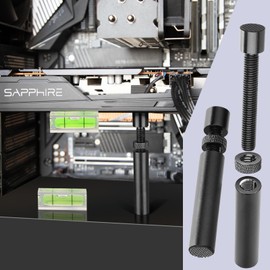 SWTYExt Graphics Card Holder GPU Holder Aluminium Graphics Cards Support Height Adjustable Black Graphics Card Holder GPU Support with Magnet (27-50 mm)