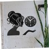 ABOOFAN Acrylic Girl Shape Wall Clock Modern Frameless Sticker Design