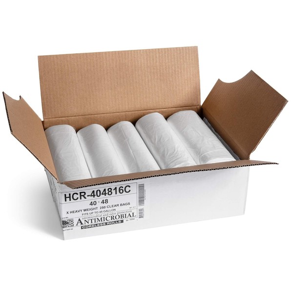 Aluf Plastics Aluf Plastics 45 Gallon Clear Trash Bags 40"