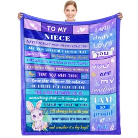 INXENG Niece Gifts from Auntie, Niece Blanket, Niece Gifts from Auntie, Niece Birthday Graduation Gifts, to My Niece Gifts from Aunt, Niece Gifts from Aunt, 60"X80" Blanket for Niece