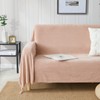 BOURINA Chenille Throw Blanket with Decorative Fringe for Couch Sofa