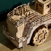 Hallisun 3D Wooden Puzzle for Adults, Mechanical Forklift Model, DIY
