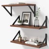 Heimlove Floating Shelves for Wall, 16 Inch Long Wood Floating