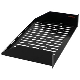 ECHOGEAR 2U Rack Shelf - Universal Design Works with Any Rack - Holds 50bs of Servers, Network Gear, or AV Equipment - 12" Deep Steel Shelf with Ventilated Design - Install Hardware Included