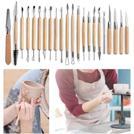 Herramientas para Arcilla 52pcs,Herramientas de Escultura de Arcilla con Bolígrafos de Silicona,Bolsa de Almacenamiento Plegable,Herramientas para Arcilla para Principiantes y Profesionales