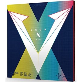 XIOM MAX 10371 Table Tennis Rubber, Soft Lining, Vega 10, Black