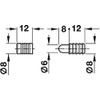 Model Rail Chromatized Steel Baseboard Alignment Dowels for Ø 8