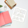 FINGERINSPIRE 4PCS Book Stencils for Painting 15x15cm Plastic PET Collection