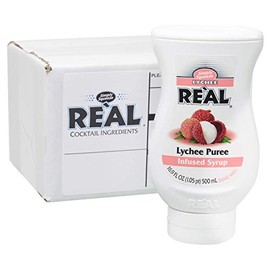 Lychee Reàl, Lychee Puree Infused Syrup, 16.9 FL OZ Squeezable Bottle (Pack of 1)