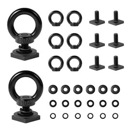 ZNDAW - 8 anclajes de amarre de montaje en pista en T para portaequipajes, anillos de amarre M8 de acero inoxidable 304 resistentes, kit de punta de anclaje de tuerca de ojo en T para sujetar gancho