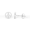 Heather Needham Silver Peace Sign Stud Earrings - Sterling Silver