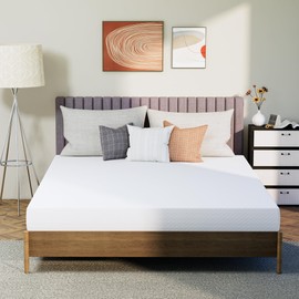 NEO SLEEP 6 Inch Queen Cooling Gel Memory Foam Mattress Medium Firm CertiPUR-US Certified Mattress in a Box Enhanced Pressure Relief Removable Soft Cover No Fiberglass (Queen, 6 in)