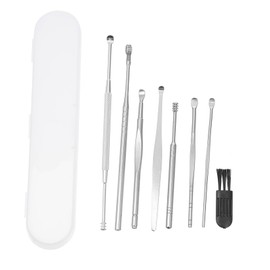 KOMBIUDA Ear Wax Removal Kit Set of 8 Stainless Steel Ear Spoons Multipurpose for Home or Travel