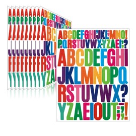 Llewyn 780 Pieces 10 Sheets Letter Stickers,Vinyl Mailbox Alphabet Stickers,Self Adhesive Waterproof Decals for Mailbox,Bulletin Board,Window,Door,Sign,Address(1In&2In Multicolor)