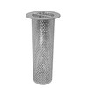 3" Commercial Floor Drain Strainer, 8" Tall, Perforated Stainless Steel